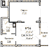 Планировка квартиры в ЖК Верево-Сити