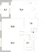 Планировка квартиры в ЖК ЮгТаун. Олимпийские кварталы